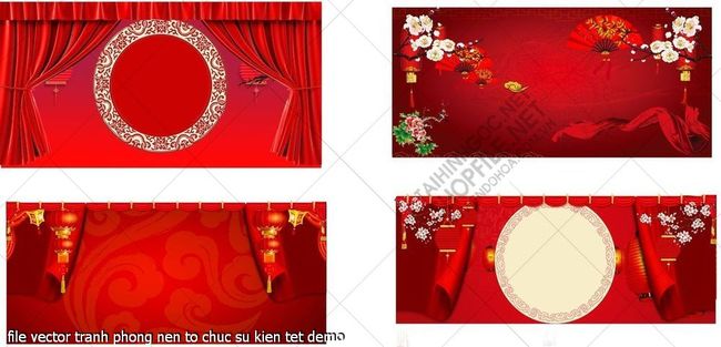 file vector tranh phong nen to chuc su kien tet